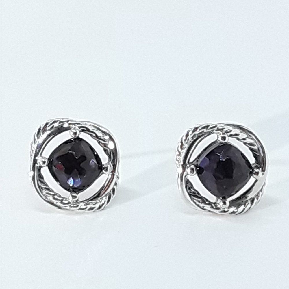 David Yurman black orchid infinity earrings - Picture 5 of 6